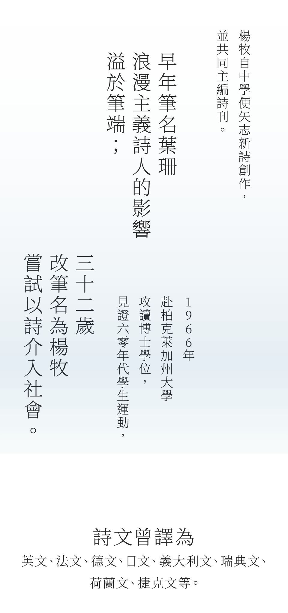 懷念楊牧